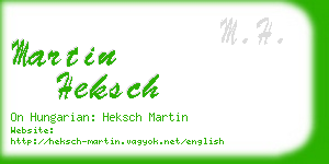 martin heksch business card